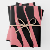 Zebra Print Stripes Pattern Inpakpapier Vel (In situ)