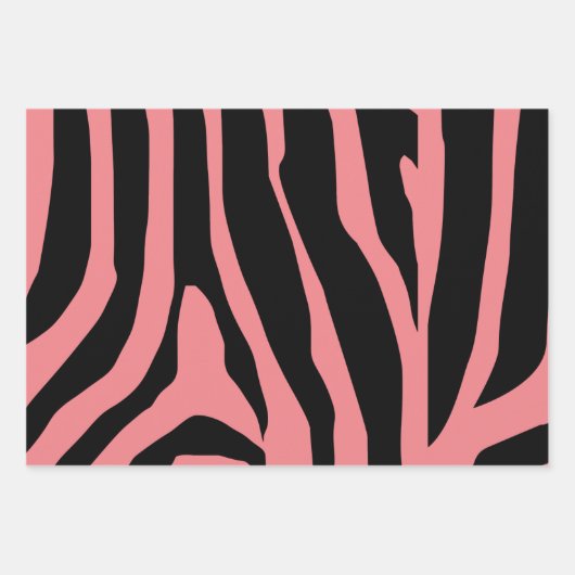 Zebra Print Stripes Pattern Inpakpapier Vel (Voorkant)