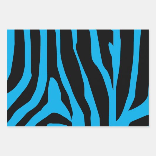 Zebra Print Stripes Pattern Inpakpapier Vel (Voorkant 3)