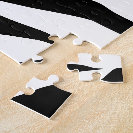 Zebra Print Stripes Pattern Legpuzzel (Zijkant)