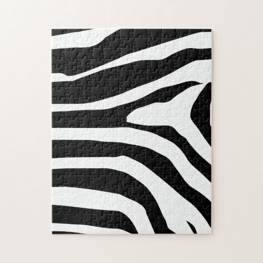Zebra Print Stripes Pattern Legpuzzel (Verticaal)