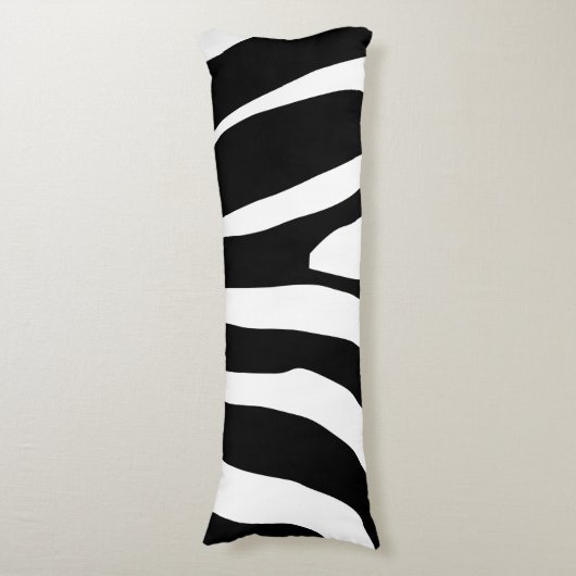 Zebra Print Stripes Pattern Lichaamskussen (Voorkant Verticaal)