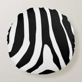 Zebra Print Stripes Pattern Rond Kussen