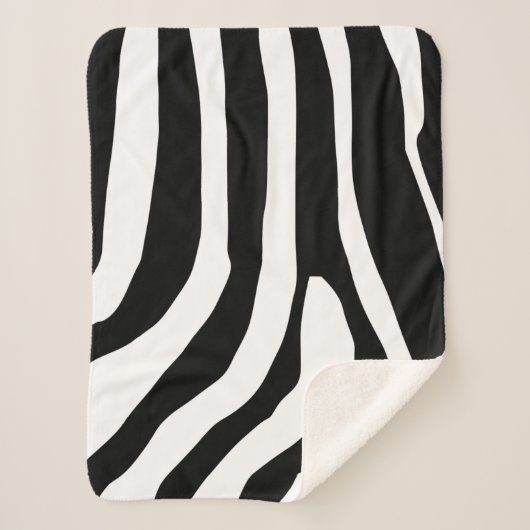 Zebra Print Stripes Pattern Sherpa Deken (Voorkant)