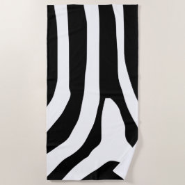 Zebra Print Stripes Pattern Strandlaken