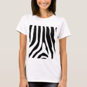 Zebra Print Stripes Pattern T-shirt (Voorkant)