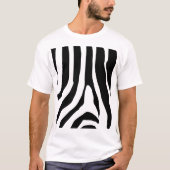 Zebra Print Stripes Pattern T-shirt (Voorkant)