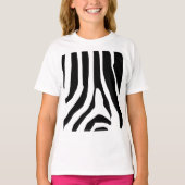 Zebra Print Stripes Pattern T-shirt (Voorkant)