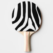 Zebra Print Stripes Pattern Tafeltennisbatje (Achterkant)