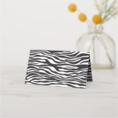 Zebra Print, Stripes, zwart en wit, bruiloft Plaatskaartje (Achterkant)