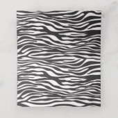 Zebra Print, Stripes, zwart en wit, bruiloft Plaatskaartje (Binnenkant ongevouwen)
