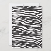 Zebra Print, Stripes, zwart en wit, zoet 16 Kaart (Achterkant)