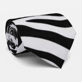 Zebra print  stropdas (Opgerold)