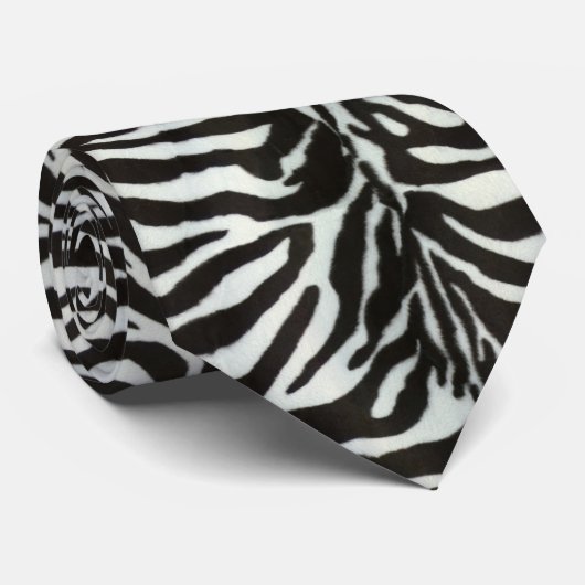 Zebra Print stropdas (Opgerold)