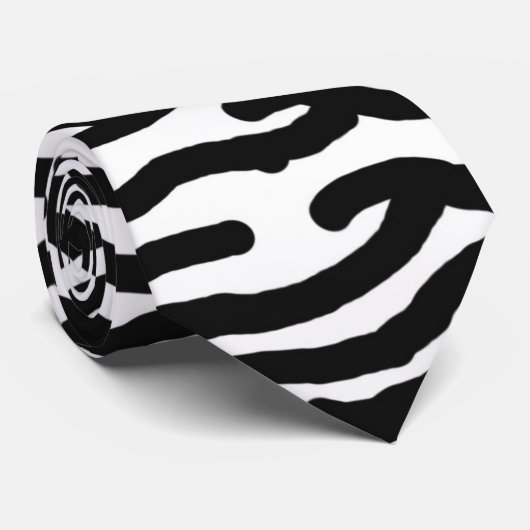 zebra print stropdas (Opgerold)