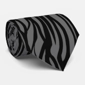 Zebra Print Stropdas, grijs Stropdas (Opgerold)