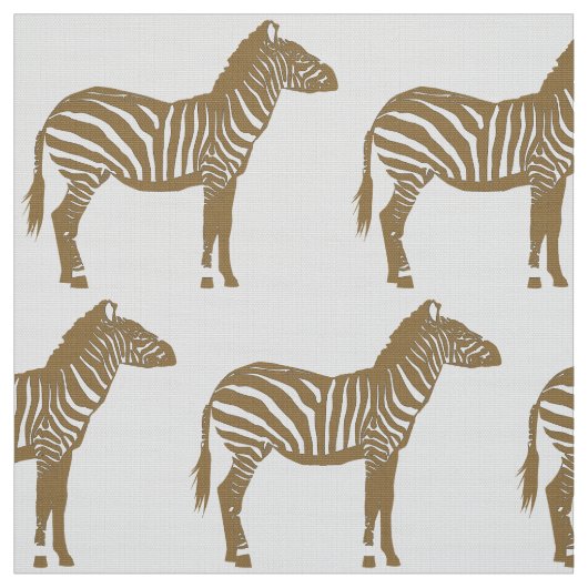 Zebra Print - Taupe Tan en Wit Stof (Swatch)