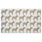 Zebra Print - Taupe Tan en Wit Stof (Fat Quarter)