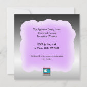 Zebra Print Teapot Tea Party Birthday Invitations Kaart (Achterkant)