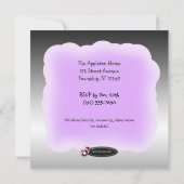 Zebra Print Teapot Tea Party uitnodigingen (Achterkant)