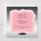 Zebra Print Teapot Tea Party uitnodigingen (Achterkant)