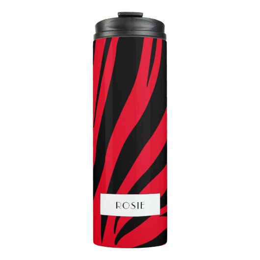 zebra print thermosbeker (Voorkant)