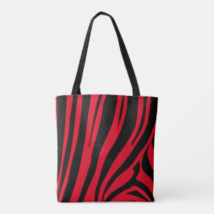 zebra print tote bag