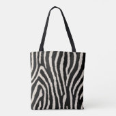 Zebra Print Tote Bag with Custom Name (Achterkant)