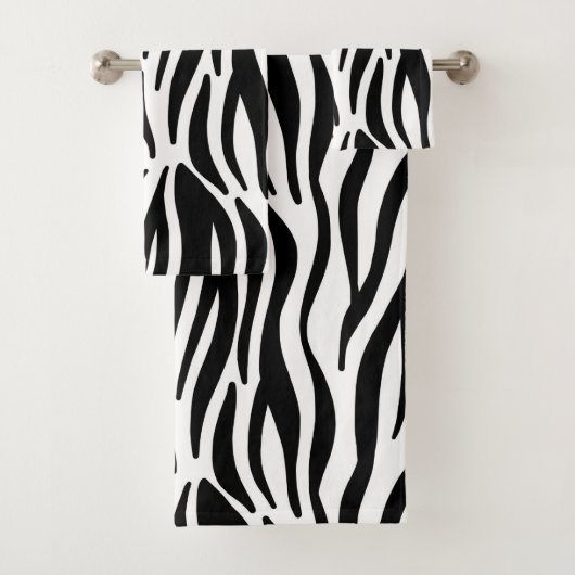 Zebra Print Towel set Bad Handdoek (Insitu)