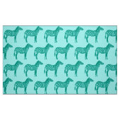 Zebra Print - Turquoise en Aqua Stof (Fat Quarter)