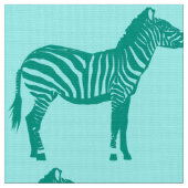Zebra Print - Turquoise en Aqua Stof (Close Up)
