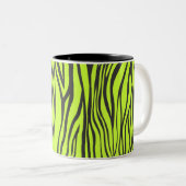 zebra print tweekleurige koffiemok (Voorkant rechts)