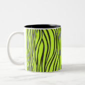 zebra print tweekleurige koffiemok (Links)