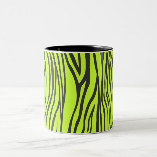 zebra print tweekleurige koffiemok (Center)
