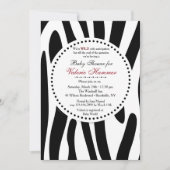 Zebra Print uitnodiging (Voorkant)