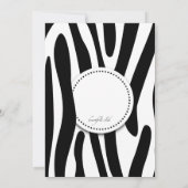 Zebra Print uitnodiging (Achterkant)