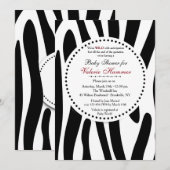 Zebra Print uitnodiging (Voorkant / Achterkant)