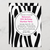 Zebra Print uitnodiging (Voorkant / Achterkant)