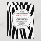 Zebra Print uitnodiging (Voorkant / Achterkant)