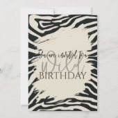 Zebra Print Verjaardag Stijlvolle Animal Print Par Kaart (Achterkant)