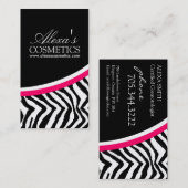 Zebra Print {Verticaal}: Visitekaartje (Voorkant / Achterkant)