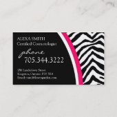 Zebra Print {Verticaal}: Visitekaartje (Achterkant)