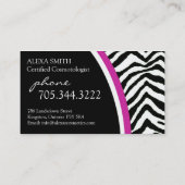 Zebra Print {Verticaal}: Visitekaartje (Achterkant)