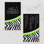 Zebra Print {Verticaal}: Visitekaartje (Voorkant / Achterkant)