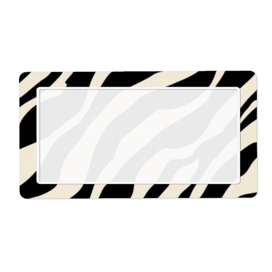 Zebra Print Verzendlabels Etiket (Voorkant)