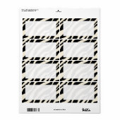 Zebra Print Verzendlabels Etiket (Full Sheet)
