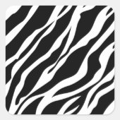 Zebra Print Vierkante Sticker (Voorkant)
