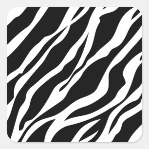 Zebra Print Vierkante Sticker