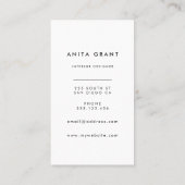 zebra print visitekaartje (Achterkant)