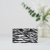 zebra print visitekaartje (Staand voorkant)